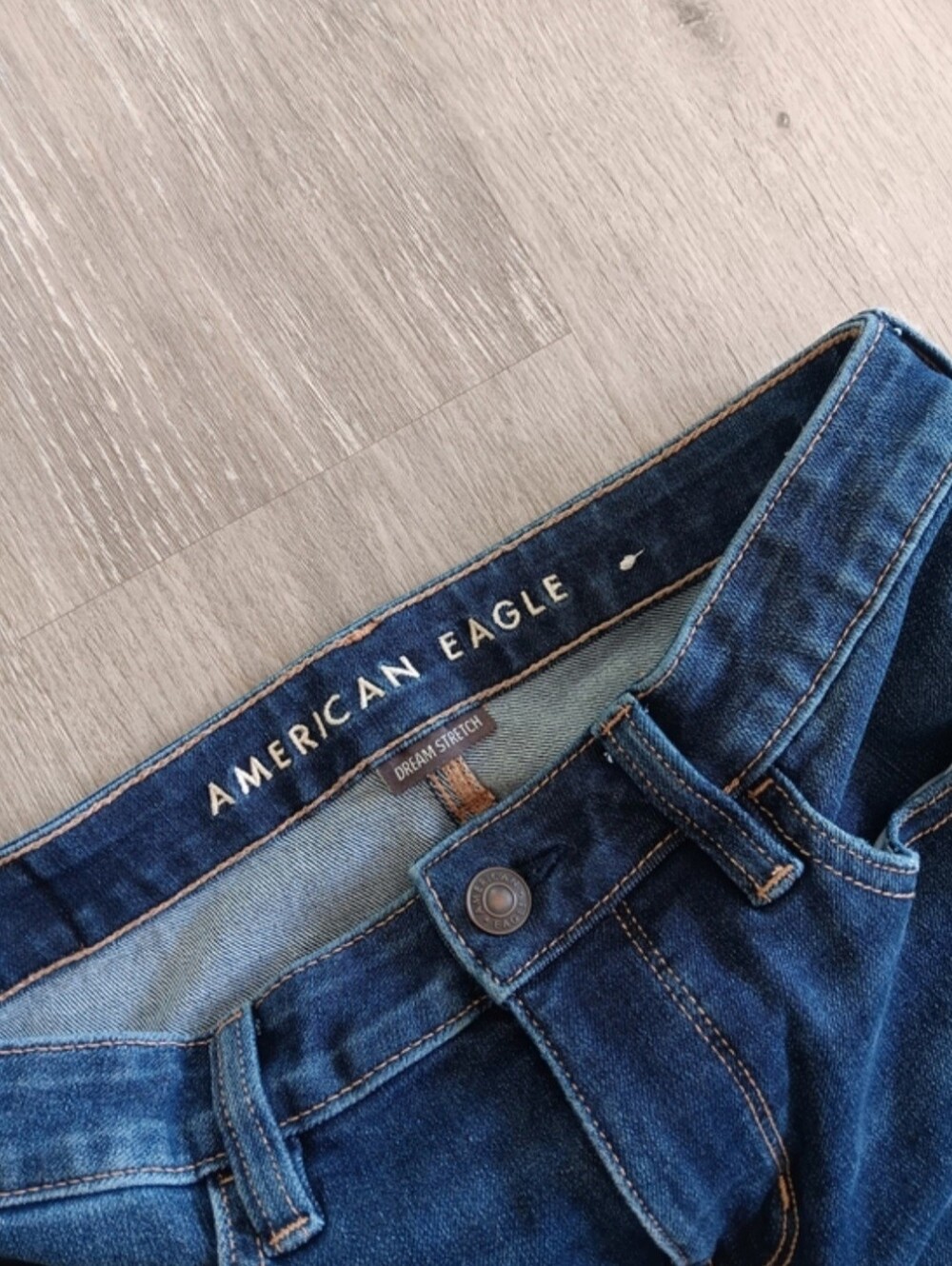American Eagle High Rise Dream Stretch Denim Distressed Jegging Skinny Jeans 6 - Picture 2 of 7